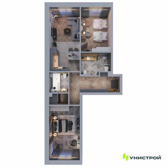 59,2 м², 2-комнатная квартира 25 140 000 ₽ - изображение 35