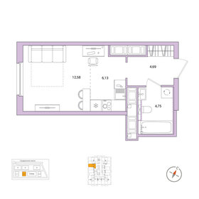 Квартира 28,2 м², студия - изображение 1
