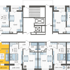 Квартира 35,8 м², 1-комнатная - изображение 2