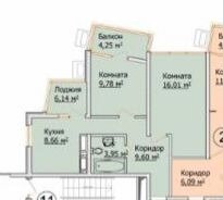 Квартира 58 м², 2-комнатная - изображение 5
