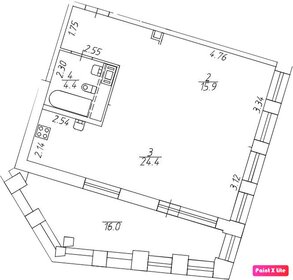Квартира 58 м², студия - изображение 1