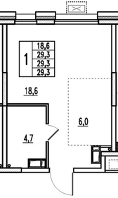 Квартира 29,3 м², 1-комнатная - изображение 1