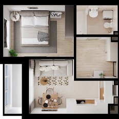 Квартира 35,4 м², 1-комнатная - изображение 2