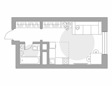 Квартира 24,3 м², студия - изображение 1