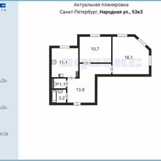 Квартира 56,1 м², 2-комнатная - изображение 3
