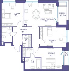 90 м², 3-комнатная квартира 37 962 000 ₽ - изображение 24