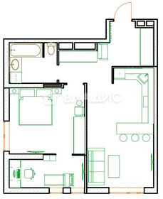 Квартира 57,7 м², 2-комнатная - изображение 1