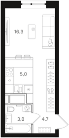 12 м², апартаменты-студия 4 980 000 ₽ - изображение 110