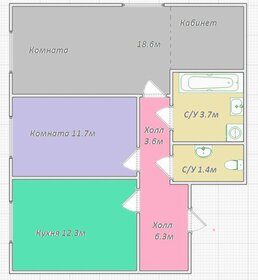 Квартира 58 м², 2-комнатная - изображение 1