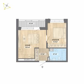 38,8 м², 1-комнатная квартира 5 509 600 ₽ - изображение 12