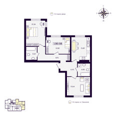 Квартира 80,1 м², 3-комнатная - изображение 2