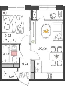 Квартира 37,8 м², 2-комнатная - изображение 1