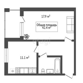 Квартира 42,4 м², 1-комнатная - изображение 5