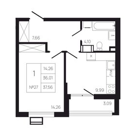 Квартира 39,1 м², 1-комнатная - изображение 1