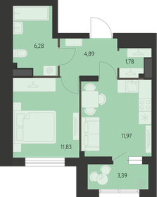38,4 м², 1-комнатная квартира 5 145 000 ₽ - изображение 8