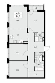 Квартира 84,6 м², 4-комнатная - изображение 1