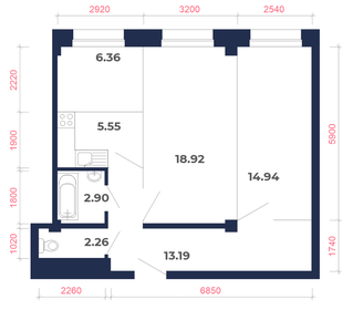 61,1 м², 3-комнатная квартира 6 703 360 ₽ - изображение 58