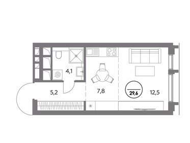 27,8 м², апартаменты-студия 12 600 000 ₽ - изображение 139