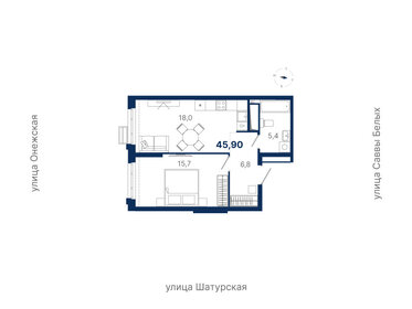 46,3 м², 1-комнатная квартира 7 200 000 ₽ - изображение 88
