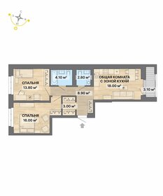 66,6 м², 2-комнатная квартира 8 350 000 ₽ - изображение 66