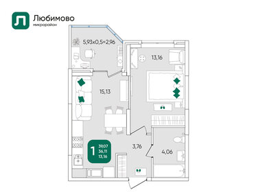 40 м², 1-комнатная квартира 6 300 000 ₽ - изображение 70