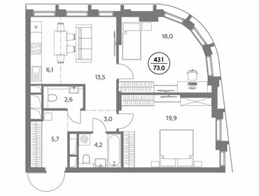 68,1 м², 2-комнатная квартира 32 415 600 ₽ - изображение 10