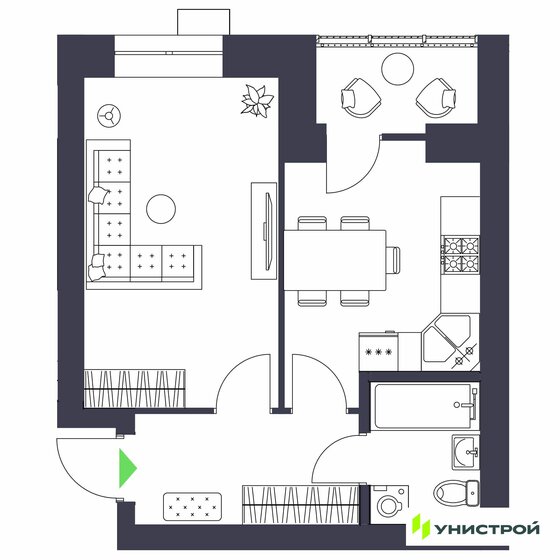 37 м², 1-комнатная квартира 5 376 000 ₽ - изображение 11