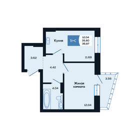 35,3 м², 1-комнатная квартира 5 050 000 ₽ - изображение 21