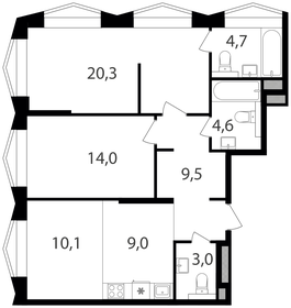 130 м², 2-комнатная квартира 71 000 000 ₽ - изображение 105