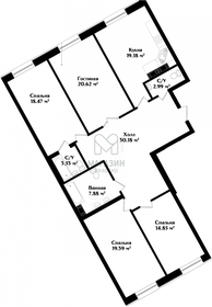 Квартира 138,5 м², 4-комнатная - изображение 1