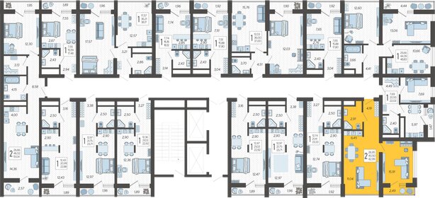 38,1 м², 2-комнатная квартира 16 668 750 ₽ - изображение 122