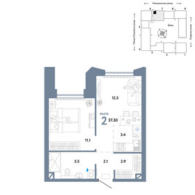 Квартира 37,3 м², 2-комнатная - изображение 1