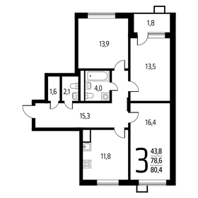 105 м², 4-комнатная квартира 19 970 000 ₽ - изображение 42