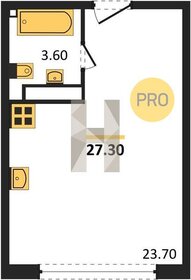 Квартира 27,3 м², студия - изображение 1