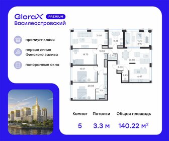 140,1 м², 4-комнатная квартира 77 060 496 ₽ - изображение 29