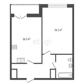 Квартира 44 м², 1-комнатная - изображение 2