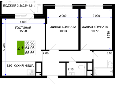 52,3 м², 2-комнатная квартира 4 100 000 ₽ - изображение 47