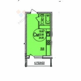 23 м², квартира-студия 3 200 000 ₽ - изображение 16