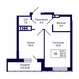 35,3 м², 1-комнатная квартира 5 100 000 ₽ - изображение 56