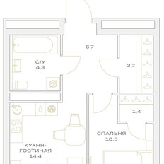 Квартира 39,8 м², 1-комнатная - изображение 2