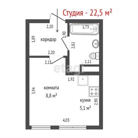 Квартира 22,5 м², студия - изображение 1