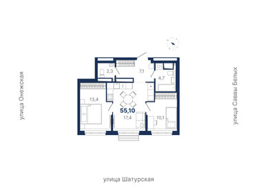 63 м², 2-комнатная квартира 10 700 000 ₽ - изображение 60