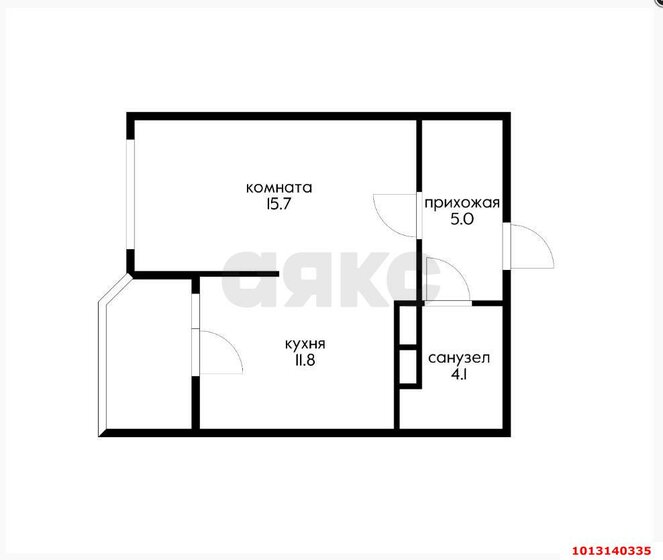 40 м², 1-комнатная квартира 4 950 000 ₽ - изображение 1