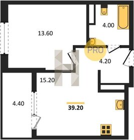 Квартира 39,2 м², 1-комнатная - изображение 1