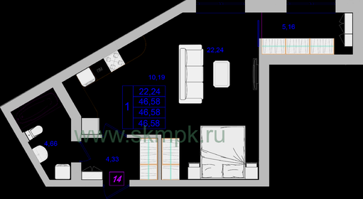 53 м², 2-комнатные апартаменты 8 750 000 ₽ - изображение 34