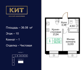 Квартира 36,1 м², 1-комнатная - изображение 1