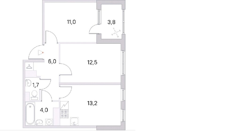 48,4 м², 2-комнатная квартира 8 800 000 ₽ - изображение 1