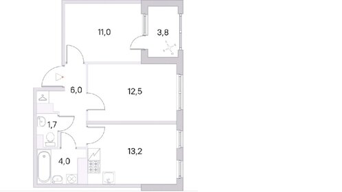 Квартира 48,4 м², 2-комнатная - изображение 1