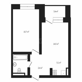 Квартира 41,5 м², 1-комнатная - изображение 1