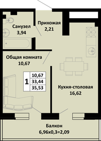 35 м², 1-комнатная квартира 3 700 000 ₽ - изображение 63